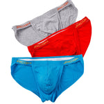 3 Pack Men's Low-Rise High Cut Sexy Supportive U-Pouch Bikini