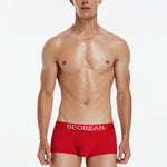 3 Pack Men's  Ice Silk Solid Color Breathable Antibacterial Trunks
