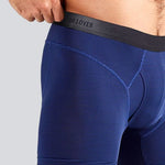 2 Pack Men's 3-Way Lift Icy Silk Striped Ultra Comfort & Breathable Boxer Briefs
