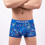 2 Pack Men's Colorful Printed Polyester Comfortable Breathable Trunks