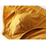 4 Pack Men's Solid Color Cotton Low-Rise Seamless Comfort Briefs