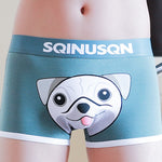 3 Pack Men's Comfortable Cotton Printed Mid-Rise Anti-Chafing Trunks