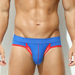 2 Pack Men's Breathable Side-Open Thin and Lightweight Supportive Fit Briefs
