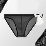 2 Pack Men's Nylon Ultra-Thin Breathable Semi-Transparent Sexy Briefs