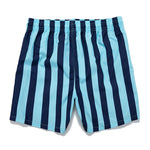 Men's Spliced Striped Drawstring Waist Board Shorts