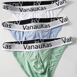 3 Pack Men's Low-Rise Anti-Chafing Sexy Stretch Fit Briefs
