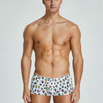2 Pack Men's Breathable Cotton Printed Low-Rise Seamless Comfort Trunks
