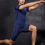 Men's Workout Ready Stretch Fit Tagless & Seamless Sporty Cut Activewear Tops & Tights