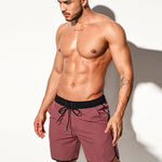 Men's Solid-Colored Breathable Mesh Board Shorts