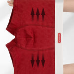 4 Pack Men's Soft Jacquard Cotton Lucky Red Breathable Trunks