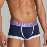 3 Pack Men's Low-Rise Premium Cotton Seamless Comfort Stretch Fit Trunks