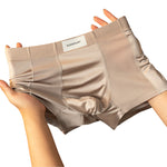 3 Pack Men's Cooling Satin-Mesh Seamless Ice Silk Antibacterial Trunks