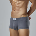 2 Pack Men's Low-Rise Solid Breathable Cotton Trunks