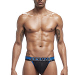 Men's Color Fabric Elastic Waistband Bikini