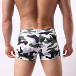 Men's Printed Skinny Swim Trunks With Drawstring