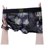 3 Pack Men's Floral Print Antibacterial & High-Stretch Mesh Breathable Trunks