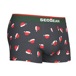 2 Pack Men's Seamless Comfort Playful Style Prints Breathable Trunks