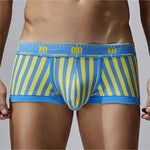 3 Pack Men's Snug Fit Trendy Striped Design Sporty Cut Cooling Airflow Trunks