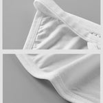 2 Pack Men's U-Shaped Pouch Low-Rise Metal-Clasp Thin Briefs