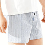 3 Pack Men's Striped Print Relaxed Fit & Breathable Lounge Home Shorts