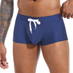 Men’s U Convex Pouch Swim Trunks with Drawstring