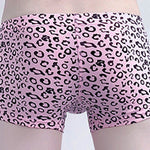 3 Pack Men's Leopard Cotton Breathable & Low-Rise Trunks