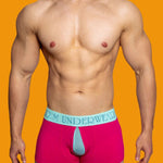 2 Pack Men's Mesh Transparent Open-Cut Cotton Mesh Trunks
