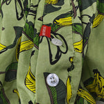 2 Pack Men's Banana Print Cotton Lounge Shorts with Button Fly
