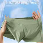 3 Pack Men's Ice Silk Mesh Large Pouch Solid Color Sexy Trunks