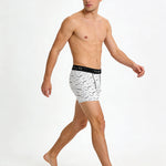 4 Pack Men's Ice Silk Trendy Prints Comfortable Smooth Touch Boxer Briefs