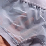 2 Pack Men's Stay-Put Fit Lightweight & Airy Solid Color Semi-Transparent Trunks