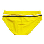 Sports Men's Striped Drawstring Swim Briefs