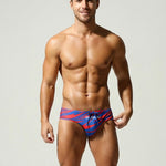 Men's 3D Print Breathable Quick Dry Beach Vacation Swim Briefs