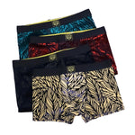 3 Pack Men's Trendy Prints Movement-Friendly Cooling Touch Trunks
