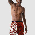 3 Pack Men's Leopard Print Ice Silk Loose-Fit Breathable Boxer Shorts