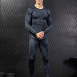 Men's Moisture-Wicking Lining No-Roll Waistband Full Coverage Activewear Tops & Tights