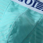 Men's Sexy Transparent Striped Trunks