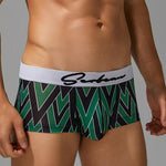 2 Pack Men's Fade-Resistant Printed Skin-Friendly Cooling Airflow Trunks