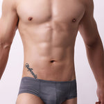 4 Pack Men's Breathable & Quick-Dry Printed U-Pouch Mesh T-Back Trunks