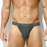 3 Pack Men's Breathable Mesh Odor-Resistant Solid Color Sexy Briefs