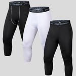 Men's Stretch Waistband Comfort-Fit Sports Protection Activewear Tights