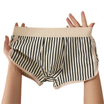 4 Pack Men's Striped Pure Cotton Breathable Loose-Fit Comfortable Trunks