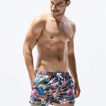 Men's Trendy Printed Sporty Cut Odor-Control Cooling Board Shorts