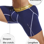 2 Pack Men's Pure Cotton Anti-Chafing Breathable Sports Boxer Briefs