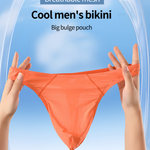3 Pack Men's Low-Rise Performance Thong - Breathable Mesh & Smooth Fabric