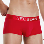 3 Pack Men's  Ice Silk Solid Color Breathable Antibacterial Trunks
