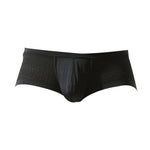 2 Pack Men's Sexy Semi-Sheer Lace Mesh Trunks with Contoured U-Pouch