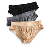 3 Pack Men's Fly Opening Supportive Pouch Stretch Premium Briefs