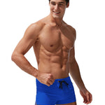 Men's Zippered Pocket Design Moisture-Wicking Swim Shorts & Trunks