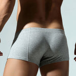 2 Pack Men's Soft Solid Color Simple Comfortable Breathable Trunks